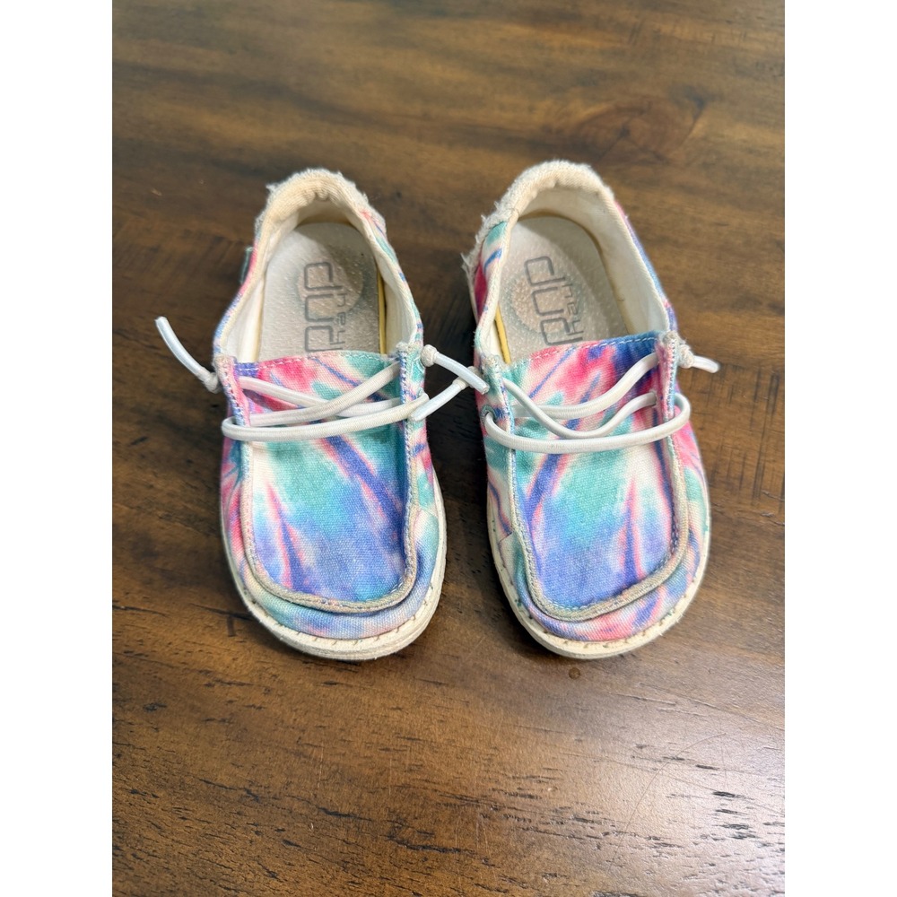 Hey Dude Wendy Toddler Rose Candy Dye Tie Dye Slip On Shoes Kids Size K8 EU 25